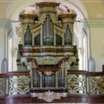 Varhany v kostele sv. Petra a Pavla v Bezně (foto Jan Čančík)