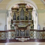 Varhany v kostele sv. Petra a Pavla v Bezně (foto Jan Čančík)